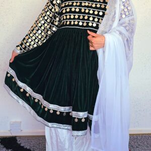 Dark velvet Ghand with coin embellishment