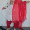 White elegant ghand, 3 piece