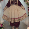 Luxury Cream & Maroon Ghand