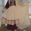 Luxury Cream & Maroon Ghand