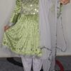 Light pistachio green velvet ghand