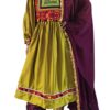 Olive green satin Ghand