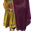 Olive green satin Ghand