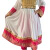 White and hot pink ghand SIZE MEDIUM