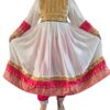 White and hot pink ghand SIZE MEDIUM