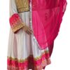 White and hot pink ghand SIZE MEDIUM