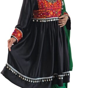 Black satin Ghand with silver detailing