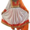 White and orange satin ghand