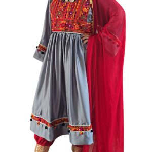 Silver Gray Satin Ghand