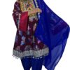 Deep maroon Ghand with multi colour floral patern