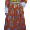 Rust orange Ghand, with multi colour design