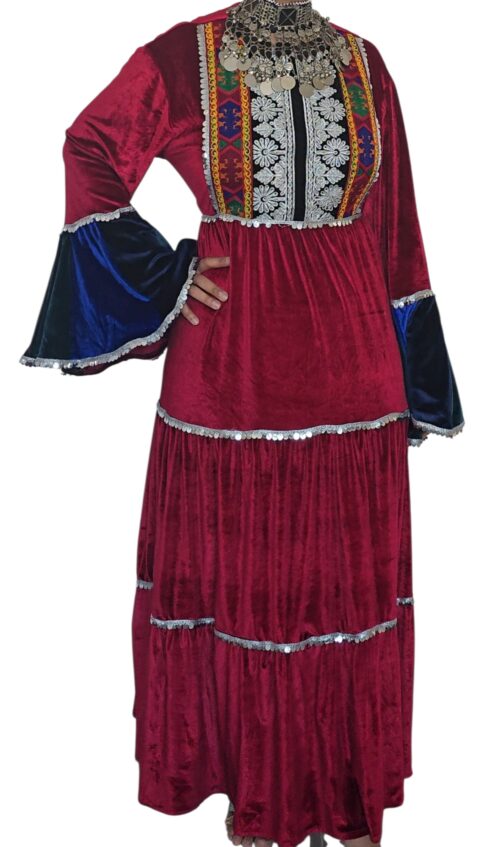 Dark red velvet Ghand