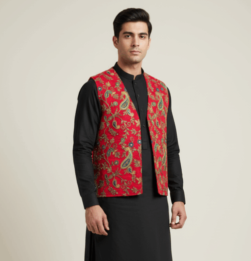 Red man waistcoat