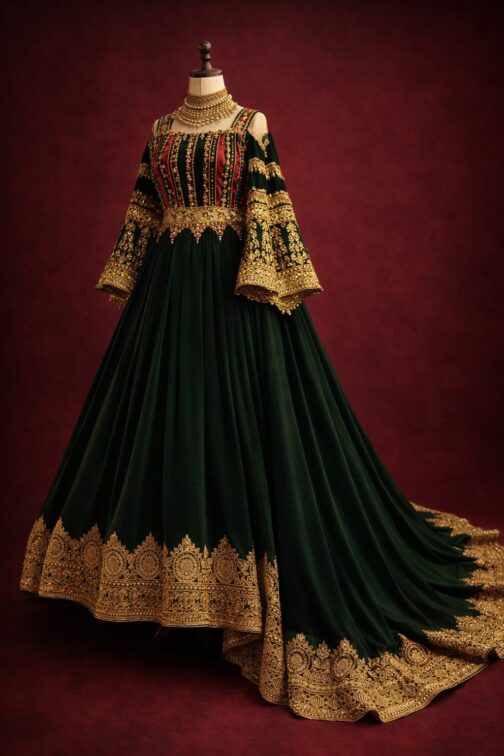 Zamarud-e-Shahi Bridal Gown