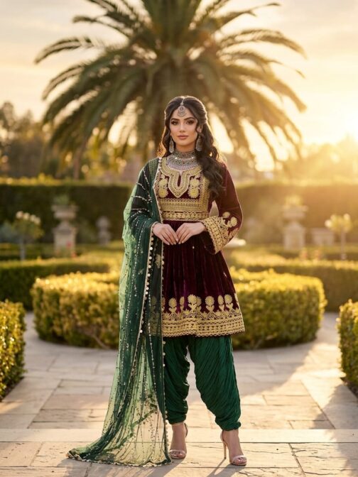 Afsana Velvet Set